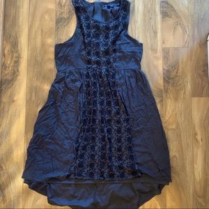 Dark Grey High Low Hem Dress